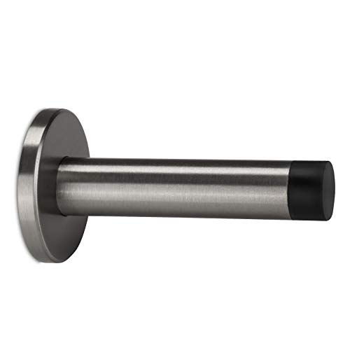 1 x STOPPLA® Wandtürstopper GRANDE Edelstahl - Extra langer Türstopper mit Gummi Türpuffer für die Wand von SOTECH