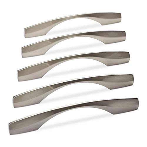10 Stück Möbelgriffe SW53 BA 128 mm / 160 mm Edelstahloptik Schrankgriffe Schubladengriffe Türgriffe Länge 190 mm von JUNKER Design von SOTECH