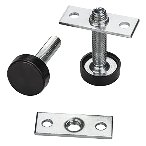 10 Stück SOTECH Verstellfüße M8 x 40 mm (Gesamtlänge inkl. Bodengleiter: 45 mm) mit Montageplatte Justierschraube Möbelschraube Regulierschraube Verstellschraube von SOTECH