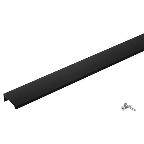SOTECH 10 Stück Möbelgriffe Blankett Jane 280 mm schwarz BA 3 x 80 mm Schrankgriffe zur Montage an der Frontinnenseite inkl. Befestigungsschrauben von SOTECH