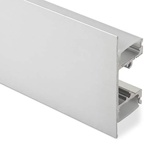10 x zweiseitiges LED Profil-41 Aluminium eloxiert 2000 x 49 x 17 mm mit opaler Abdeckung für LED Streifen bis 12 mm Breite indirekte Beleuchtung Aluminiumprofil Profilleiste Aufbauprofil von SO-TECH® von SOTECH