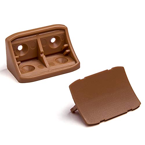 100 Stück Doppel Korpusverbinder Eckverbinder Schrankverbinder Möbelverbinder Winkel für Möbel 24 x 24 x 44 mm Farbe: Kirschholz von SOTECH
