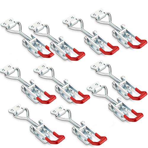 10er Set JUNKER Spannverschluss M8 (Haltekraft 600 Kg, abschließbar) Stahl verzinkt verstellbare Schnalle von SOTECH