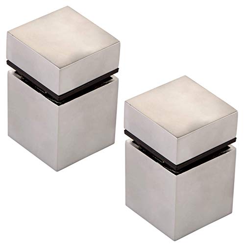 2 Stück SO-TECH® Glasbodenträger CUBE II Chrom matt Glasbodenhalter Bodenträger von SOTECH