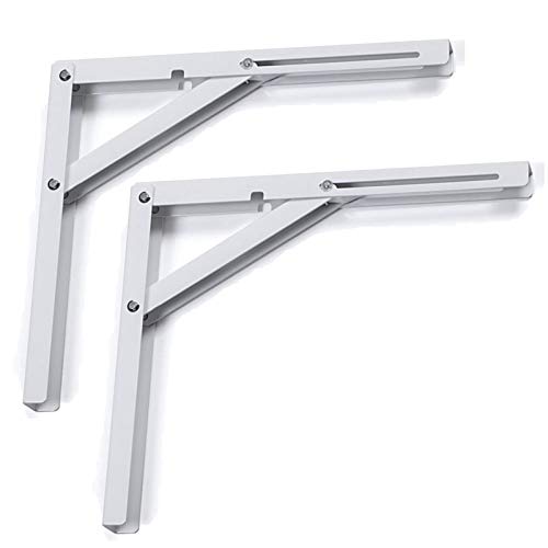2 Stück SO-TECH® Klappkonsole Profi-Nr.1 L300 Länge: 300 mm/Höhe 260 mm weiß Tragkraft 120 kg (pro Paar) von SOTECH