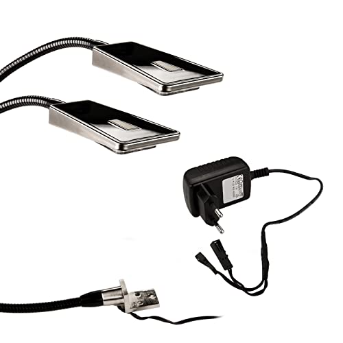 2 x SO-TECH LED Bettleuchte Luminoso Schwarz inkl. 1 x Netzteil von SOTECH