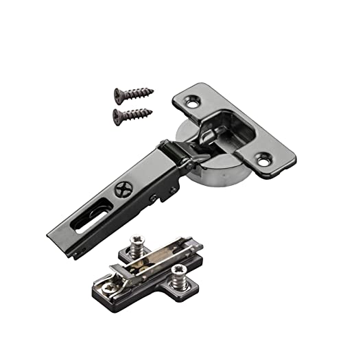 2 x Salice Topfband Serie 700 Titanium anthrazit mit Dämpfungssystem im Topf 110° T48 Eckanschlag inkl. Kreuz-Montageplatte Höhe 6 mm mit Exzenterverstellung Schrankscharnier von SO-TECH® von SOTECH