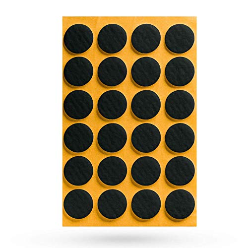 24 x Filzgleiter Ø 22 x 3 mm selbstklebend schwarz Möbelschoner Möbelschutz Bodenschutz Möbelgleiter von SO-TECH® von SOTECH