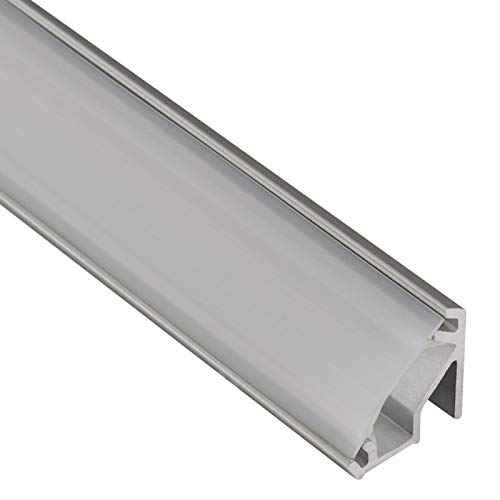 25 Stück LED Profil-99 Alu mit opaler Abdeckung 2000 x 15,7 x 15,8 mm für LED Streifen Aluminium Eckprofil Stripes von SO-TECH® von SOTECH