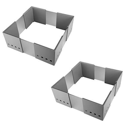 2er Set SO-TECH® CuisioFlex Trennwand Organisationsrahmen Aluminiumgrau/Weiß transluzent von SOTECH