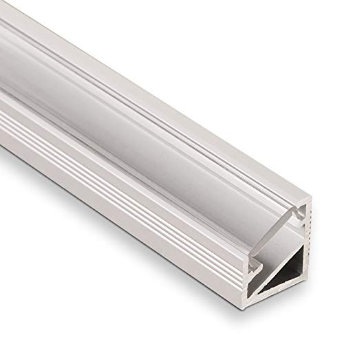 3 Stück LED Profil-66 Eckprofil Alu eloxiert mit klarer Abdeckung 2000 x 14,5 x 16,5 mm von SO-TECH® von SOTECH