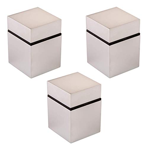 3 Stück SO-TECH® Regalhalter Cube Chrom matt Glasbodenträger Bodenträger von SOTECH