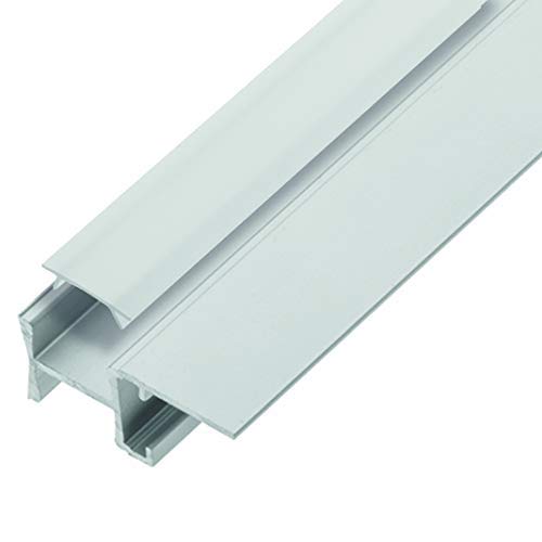 3 x LED Profil-49 Glaskantenprofil für 3 LED Streifen (oben/unten/innen) bis 10 mm Breite Aluminium eloxiert 2 m für 8-12 mm Glasplattenstärke mit opaler Abdeckung Aluprofil von SO-TECH® von SOTECH