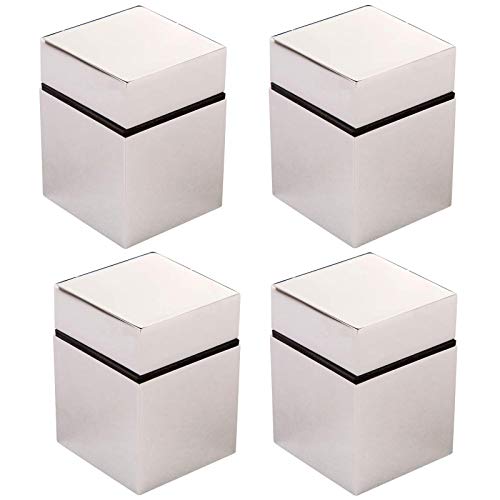 4 Stück SO-TECH® Glasbodenträger Cube Chrom poliert Glasbodenhalter Bodenträger von SOTECH