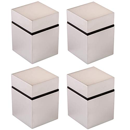 4 Stück SO-TECH® Regalhalter Cube Chrom matt Glasbodenträger Bodenträger von SOTECH