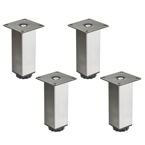 4 Stück SOTECH Möbelfüße ZULU 38 x 38 x 120 mm Edelstahloptik, belastbar bis 100 kg pro Fuß, Vitrinenfüße Sockelfüße Schrankfüße 4 Stück SOTECH Möbelfüße ZULU 38 x 38 x 120 mm Edelstahloptik, belastbar bis 100 kg pro Fuß, Vitrinenfüße Sockelfüße Schrankfüße von SOTECH