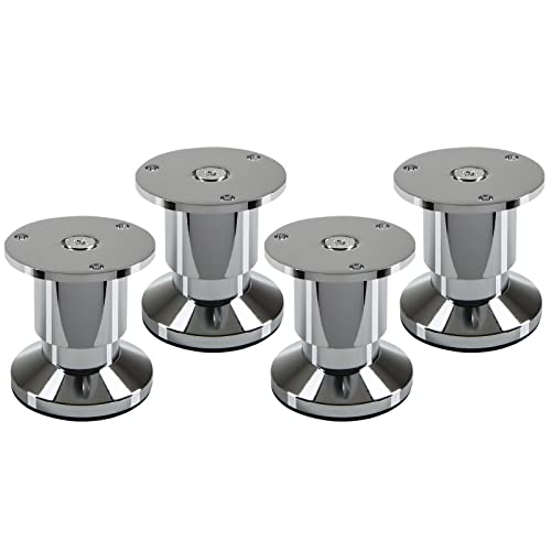 4er Set Möbelfüße Alpha verstellbar Sofafüße Chrom poliert, belastbar bis 250 Kg, Höhe: 50 mm von SO-TECH von SOTECH