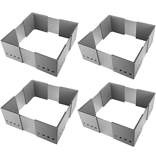4er Set SO-TECH® CuisioFlex Trennwand Organisationsrahmen Aluminiumgrau/Weiß transluzent von SOTECH
