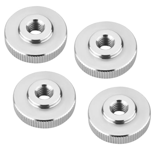 4er Set SOTECH Rändelmutter M8 Edelstahl V2A (SS304) flache Form DIN 467 metrische Griffmutter mit gerändelten Seitenflächen von SOTECH