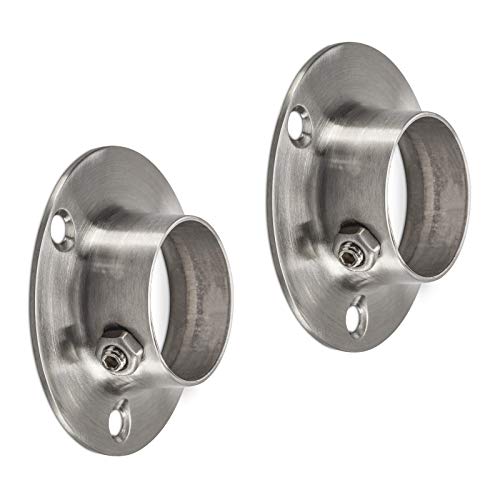 5 Paar SO-TECH® Schrankstangenträger Circle 25 Kleiderstangenträger Stangenhalter Edelstahl von SOTECH