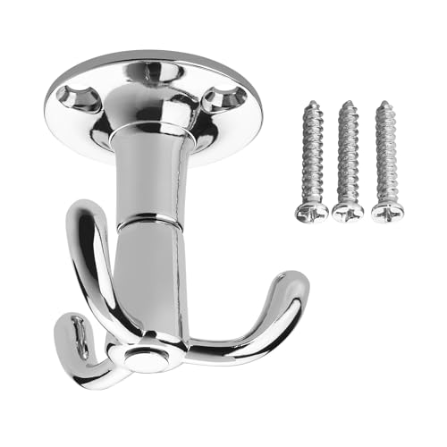 SOTECH 5 x Drehhaken TROMSO 3-fach Chrom poliert 53 x 50 mm Sockel Ø 40 mm BA 25 mm Aluminium Haken Garderobe Aufhänger von SOTECH