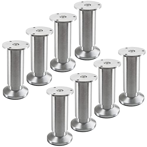 SOTECH 8 Stück Möbelfüße Terra Höhe 120 mm Alu gebürstet Sockelfüße höhenverstellbar bis max. 15 mm, belastbar bis 250 kg/je Fuß SOTECH 8 Stück Möbelfüße Terra Höhe 120 mm Alu gebürstet Sockelfüße höhenverstellbar bis max. 15 mm, belastbar bis 250 kg/je Fuß von SOTECH
