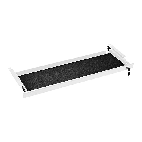Abschließbare Unterbauschublade 850 x 265 x 45 mm weiß Büroschublade von SO-TECH® von SOTECH