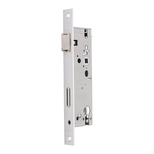 BKS Rohrrahmen-Einsteckschloss B1314, Profilzylinder, Dornmaß 40 mm, Stulp 24 mm, Links-Rechts verwendbar, Entfernung 92 mm, Lochung Vierkant 8 mm für Rohrrahmentüren von SOTECH
