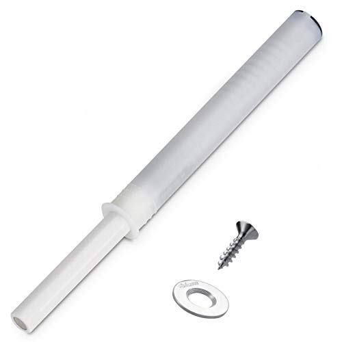 Blum® Türschnäpper 956A1002 Langversion seidenweiß mit Magnet und Haftplatte zum Einbohren (ø 10 x 76 mm) Möbeltürschnäpper Push to Open von SOTECH