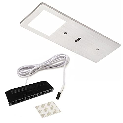 Domus Line LED Aluminium Unterbauleuchte FYN SE D-MOTION mit Sensor (190 x 70 mm, 12V, 5W, 2700–6000 K, Micro12, gebürstet) von SOTECH von SOTECH