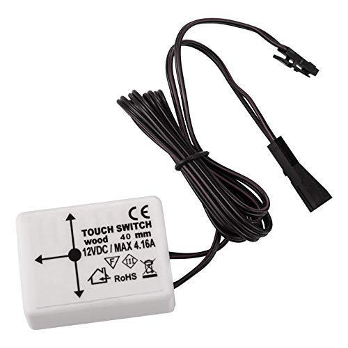 Einbau- Unterbausensor SO2W reagiert auf Berührung durch Holzplatten hindurch, 12V DC/max. 50W / 4,16A, Touchsensor Möbeleinbausensor Tischsensor von SO-TECH® von SOTECH