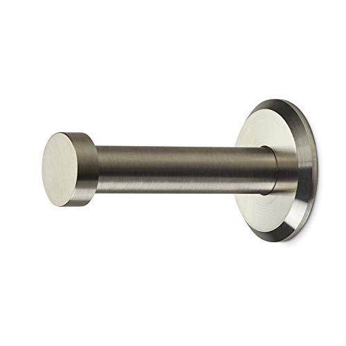 Garderobenhaken TARRA echt Edelstahl massiv Ø 10/15 mm Länge 50 mm Gesamtlänge 53 mm mit Platte Garderobe Wandhaken Haken von SO-TECH® von SOTECH