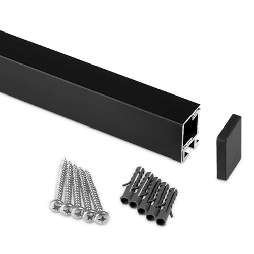 Kesseböhmer Linero style Küchenreling schwarz 1500 x 22 x 29 mm Alu Profilleiste von SOTECH von SOTECH