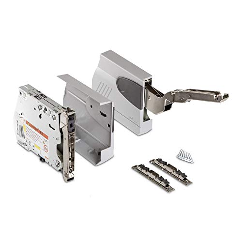 Klappenbeschlag Blum® AVENTOS HK 20K2500 (LF 750-2500) mit Blumotion für Hochklappen Öffnungswinkel 107° inkl. Abdeckkappen hellgrau und Frontbefestigungsset von SOTECH
