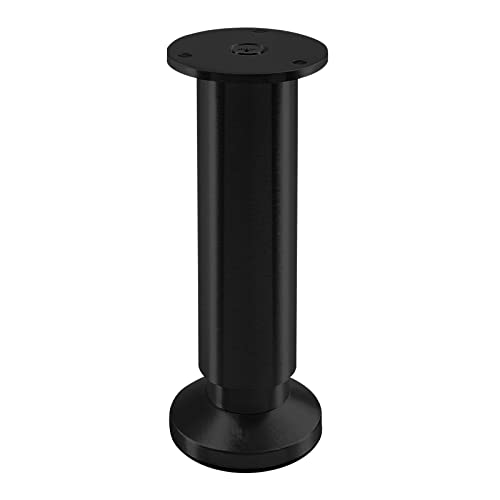 SOTECH Möbelfuß Terra Höhe 150 mm Schwarz eloxiert Stützfuß höhenverstellbar bis max. 15 mm, belastbar bis 250 kg von SOTECH