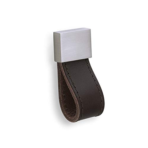 SCHÜCO ALU COMPETENCE Möbelknopf Ruben Knopfgriff Höhe 66 mm Edelstahloptik matt/dunkelbraun Design trifft auf Funktion von SOTECH