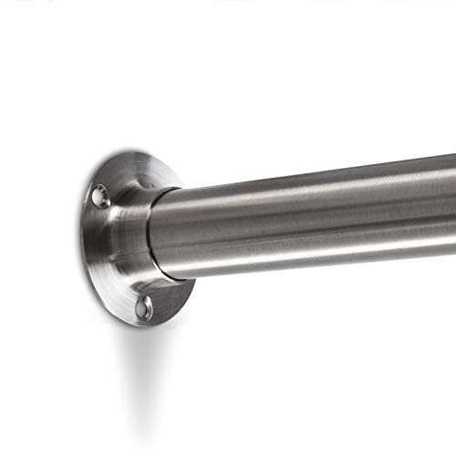 SO-TECH® 5 x Edelstahl Schrankstange 1000 mm RUND Ø 25 mm mit 10 Stück Schrankrohrhalter CIRCLE rostfrei/Schrankrohr/Garderobenstange/Möbelstange/Design trifft auf Funktion von SOTECH