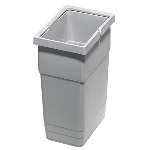 eins2vier Abfallsammler Höhe: 275 mm Volumen 6 Liter 210 x 140 mm alugrau 5135.11 Komposteimer Recycling-Mülleimer von SOTECH von Sotech