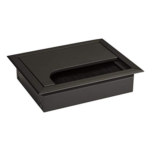 SO-TECH® Kabeldurchführung CAVO 100 x 80 mm eckig aus Aluminium schwarz eloxiert Kabeldurchlass von SOTECH