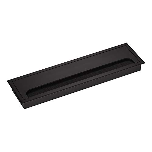 SO-TECH® Kabeldurchführung CAVO 280 x 80 mm eckig aus Aluminium Schwarz eloxiert Kabeldurchlass von SOTECH