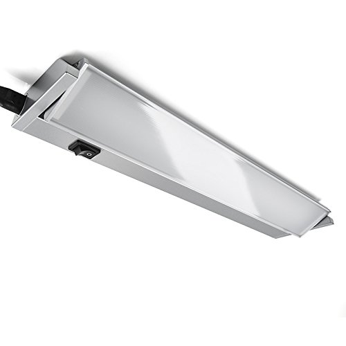 SO-TECH® LED Unterbauleuchte Alessia - schwenkbare Anbauleuchte mit diffuser Scheibe, Schalter, Netz- und Verbindungskabel zum erweitern 10W / 580 mm von SOTECH