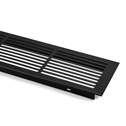 SOTECH Lüftungsgitter Aluminium 500 x 86 mm Abluftgitter Lüftungsblech schwarz von SOTECH