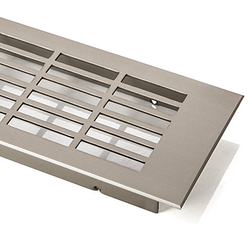 SOTECH Lüftungsgitter Türgitter Lüftungssieb Abluftgitter Eckig - Edelstahloptik - 750 mm Türlüftung Belüftung Türbelüftung von SOTECH