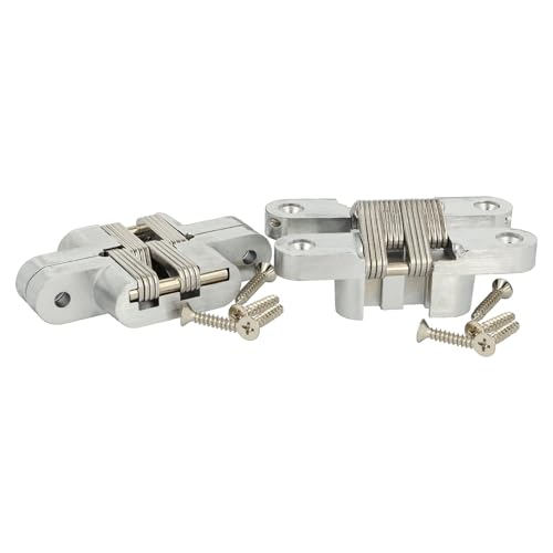 SOTECH 1 Paar Einfrässcharnier VICI 95 x 19 mm Öffnungswinkel 180° Türscharnier mit Bandarm aus Edelstahl, Einlassscharnier zum Schrauben für Möbeltüre, Truhen, Klapptische von SOTECH