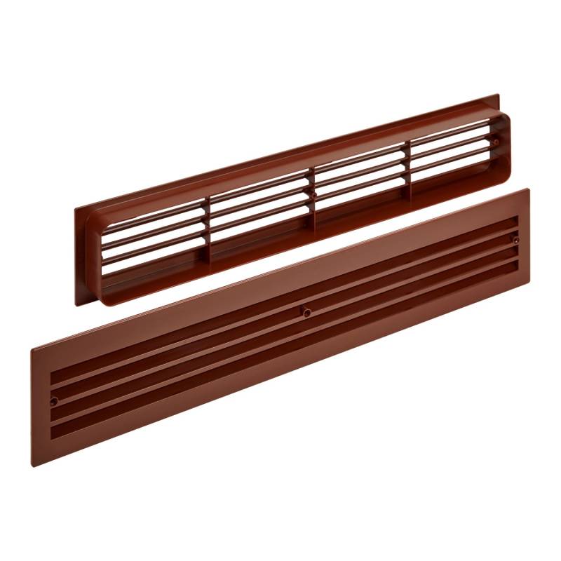 SOTECH 1 Paar Lüftungsgitter BRISE für Türen Schlitzlochung Mahagoni von SOTECH
