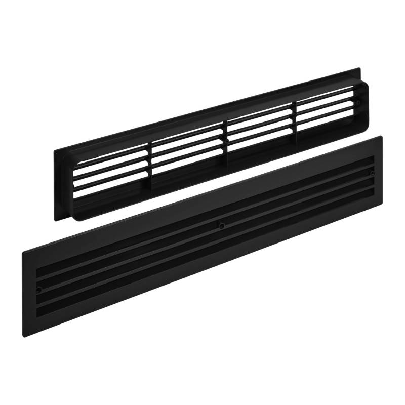 SOTECH 1 Paar Lüftungsgitter BRISE für Türen Schlitzlochung Schwarz von SOTECH