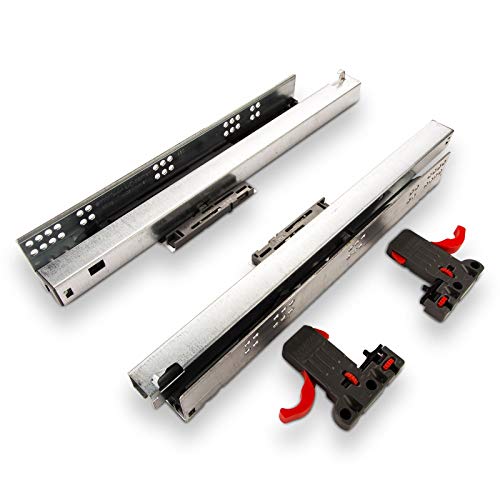 SOTECH 1 Paar Smart Slide Vollauszüge UV4-40-K2D-L600-PS für Holzschublade 600 mm Unterflurführung mit Push-Open u. Soft-Close von SOTECH