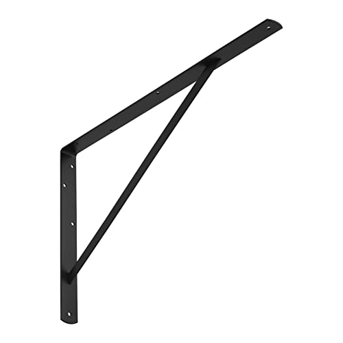 SOTECH 1 Stück Regalkonsole (600 x 375 x 40 mm, schwarz, pulverbeschichtet) Schwerlast-Konsole mit Querstrebe zur Stabilisierung von SOTECH