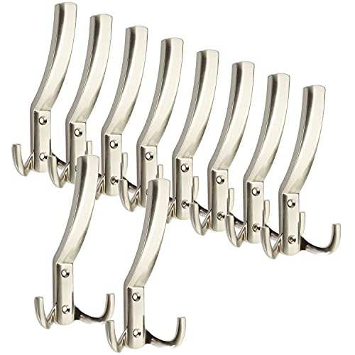 SOTECH 10 Stück Garderobenhaken JULIE STRONG lang Edelstahloptik neue stabile Ausführung Haken für Garderobe von SOTECH