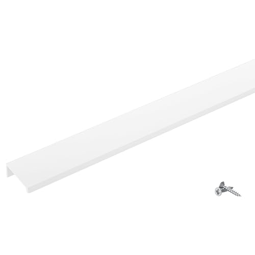 SOTECH 10 Stück Möbelgriffe Blankett Jane 680 mm weiß Ral 9003 BA 4 x 160 mm Schrankgriffe zur Montage an der Frontinnenseite inkl. Befestigungsschrauben von SOTECH